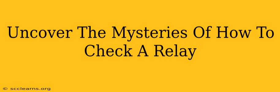 Uncover The Mysteries Of How To Check A Relay