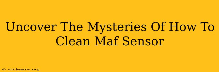 Uncover The Mysteries Of How To Clean Maf Sensor