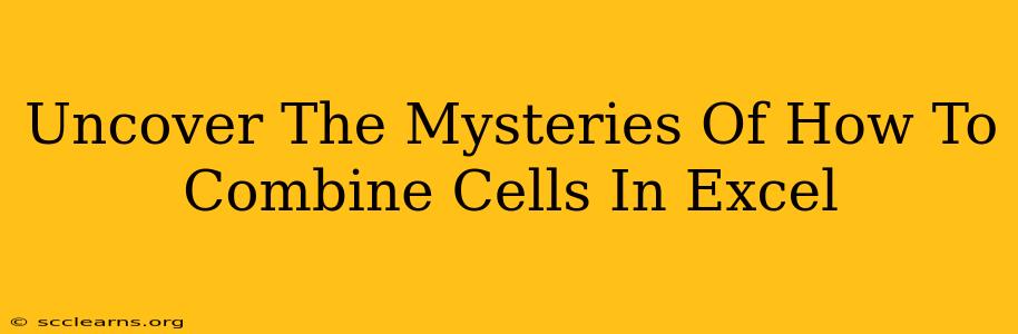 Uncover The Mysteries Of How To Combine Cells In Excel