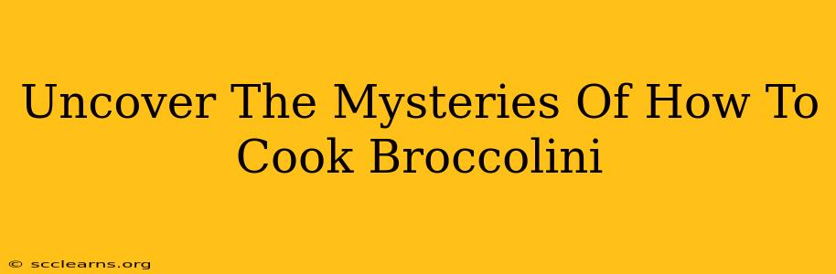 Uncover The Mysteries Of How To Cook Broccolini