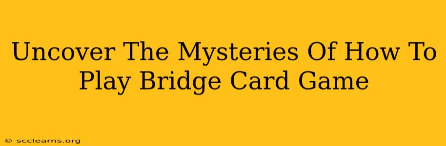 Uncover The Mysteries Of How To Play Bridge Card Game