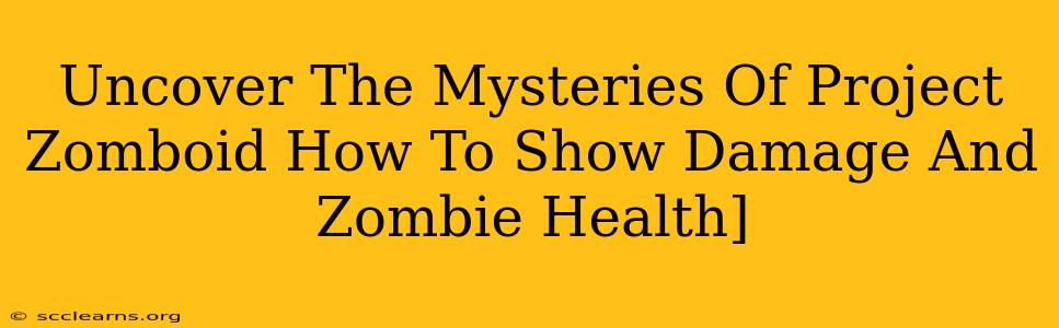 Uncover The Mysteries Of Project Zomboid How To Show Damage And Zombie Health]