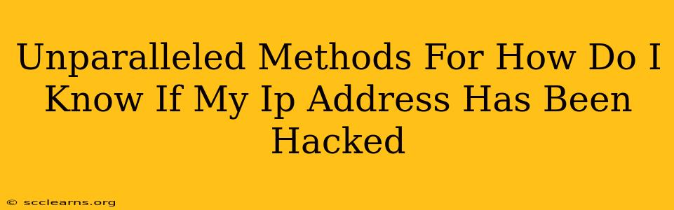 Unparalleled Methods For How Do I Know If My Ip Address Has Been Hacked