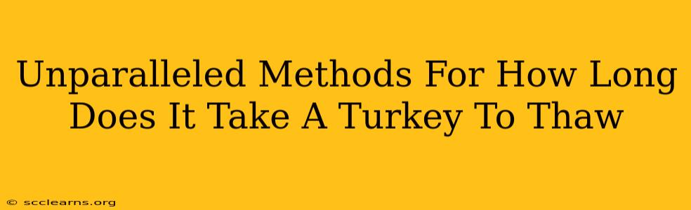 Unparalleled Methods For How Long Does It Take A Turkey To Thaw