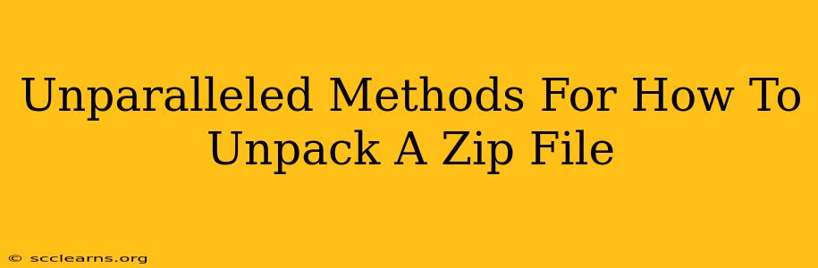 Unparalleled Methods For How To Unpack A Zip File