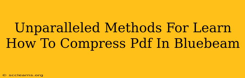 Unparalleled Methods For Learn How To Compress Pdf In Bluebeam