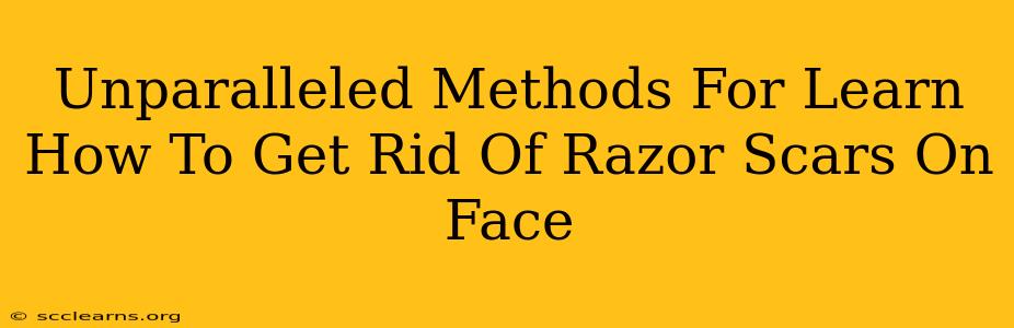 Unparalleled Methods For Learn How To Get Rid Of Razor Scars On Face