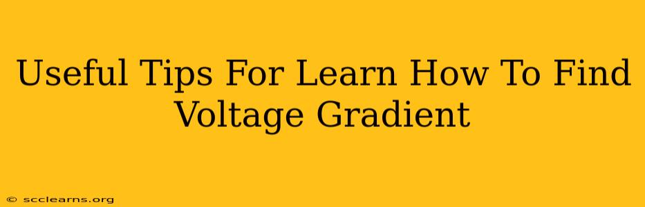 Useful Tips For Learn How To Find Voltage Gradient