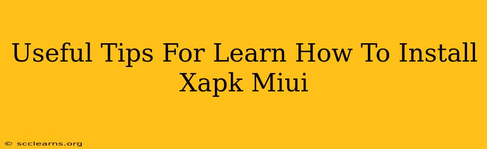 Useful Tips For Learn How To Install Xapk Miui