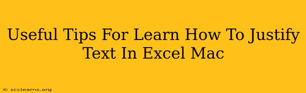 Useful Tips For Learn How To Justify Text In Excel Mac