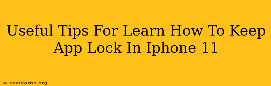 Useful Tips For Learn How To Keep App Lock In Iphone 11