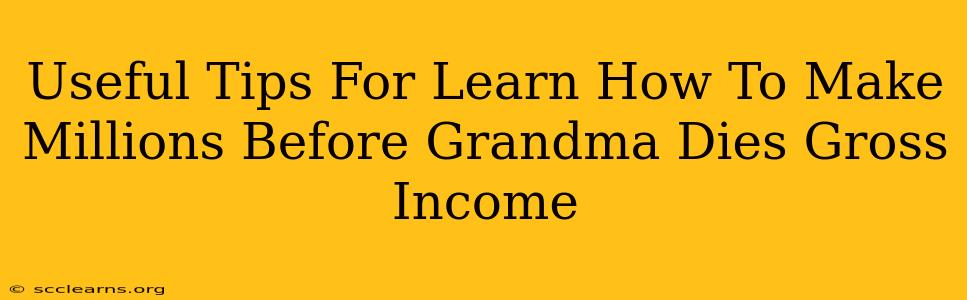 Useful Tips For Learn How To Make Millions Before Grandma Dies Gross Income