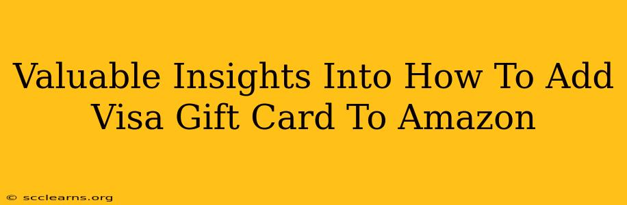 Valuable Insights Into How To Add Visa Gift Card To Amazon