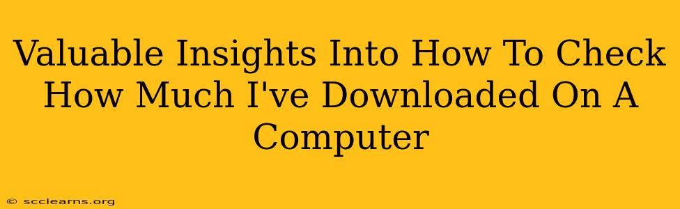 Valuable Insights Into How To Check How Much I've Downloaded On A Computer