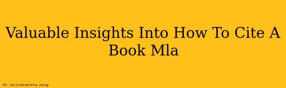 Valuable Insights Into How To Cite A Book Mla