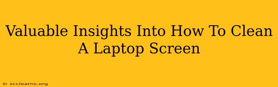 Valuable Insights Into How To Clean A Laptop Screen