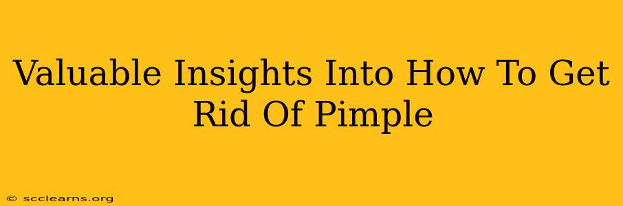 Valuable Insights Into How To Get Rid Of Pimple