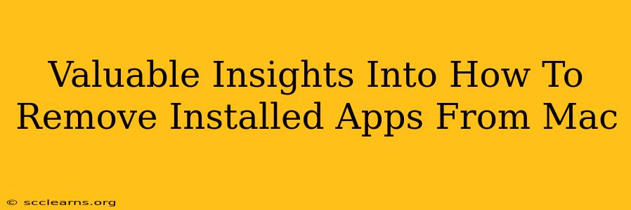 Valuable Insights Into How To Remove Installed Apps From Mac
