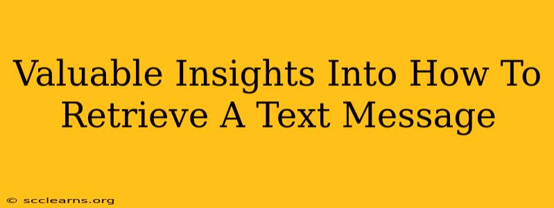 Valuable Insights Into How To Retrieve A Text Message