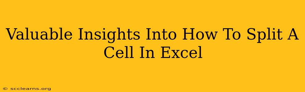 Valuable Insights Into How To Split A Cell In Excel