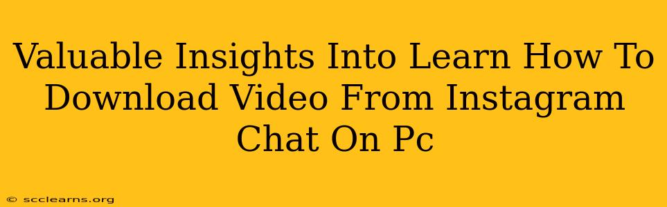 Valuable Insights Into Learn How To Download Video From Instagram Chat On Pc