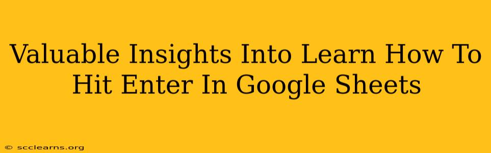 Valuable Insights Into Learn How To Hit Enter In Google Sheets