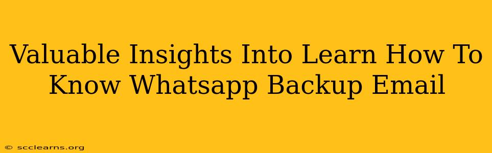 Valuable Insights Into Learn How To Know Whatsapp Backup Email