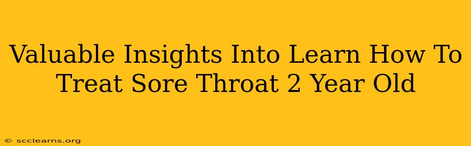 Valuable Insights Into Learn How To Treat Sore Throat 2 Year Old