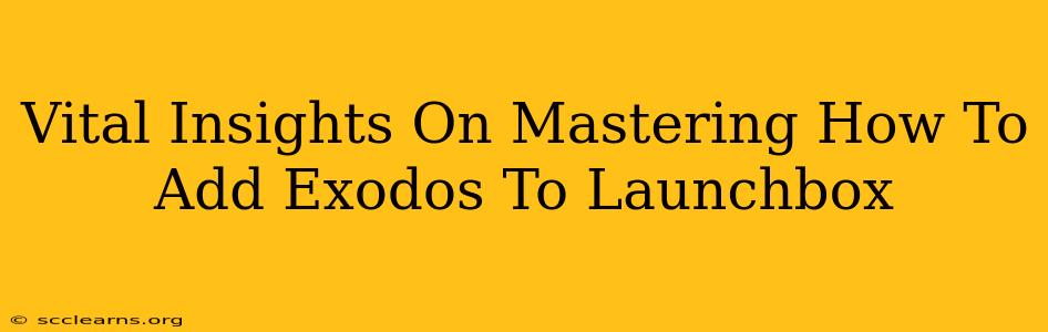 Vital Insights On Mastering How To Add Exodos To Launchbox