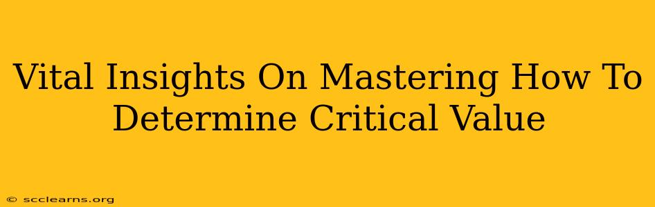 Vital Insights On Mastering How To Determine Critical Value