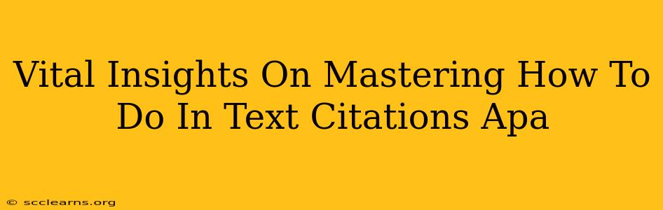 Vital Insights On Mastering How To Do In Text Citations Apa