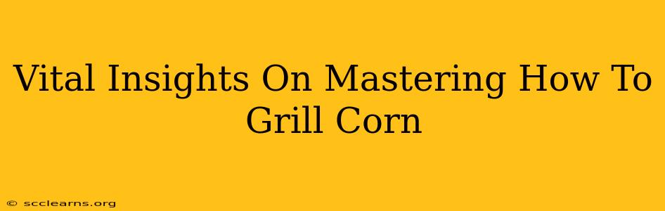 Vital Insights On Mastering How To Grill Corn