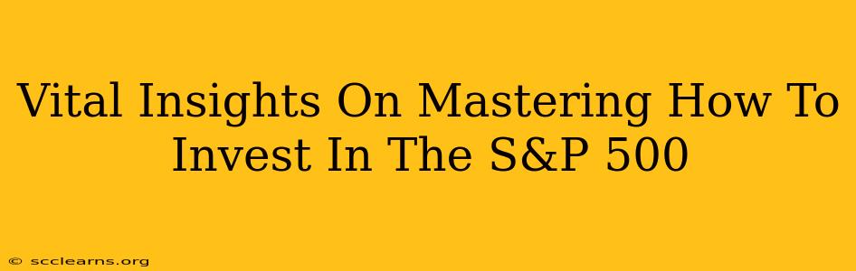 Vital Insights On Mastering How To Invest In The S&P 500