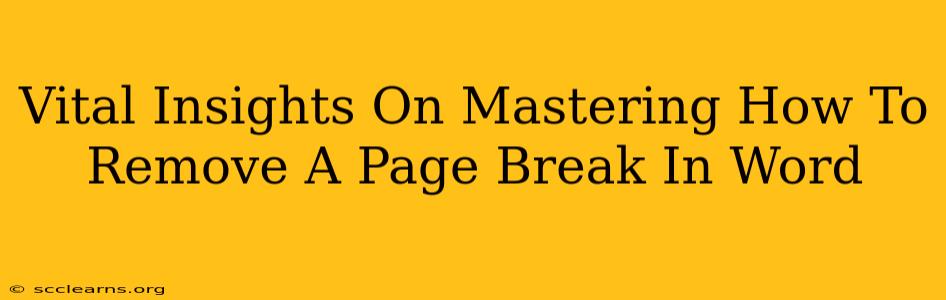 Vital Insights On Mastering How To Remove A Page Break In Word