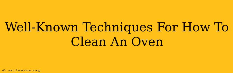 Well-Known Techniques For How To Clean An Oven