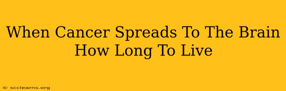 When Cancer Spreads To The Brain How Long To Live